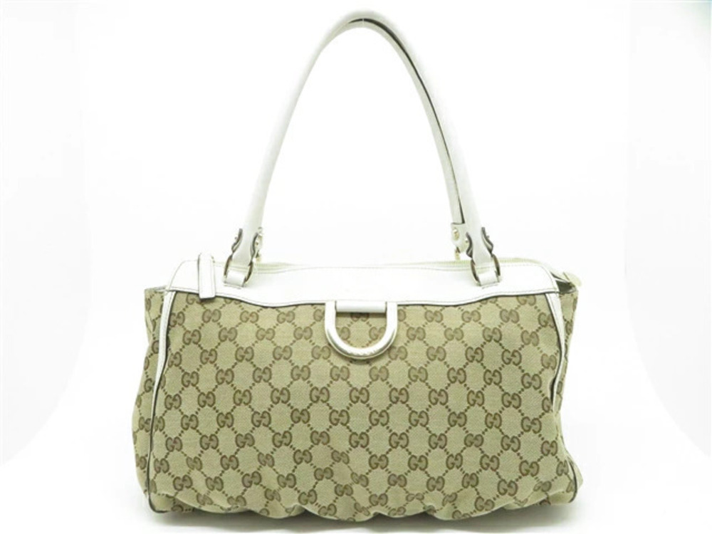 Gucci bag shoulder GG canvas calfskin